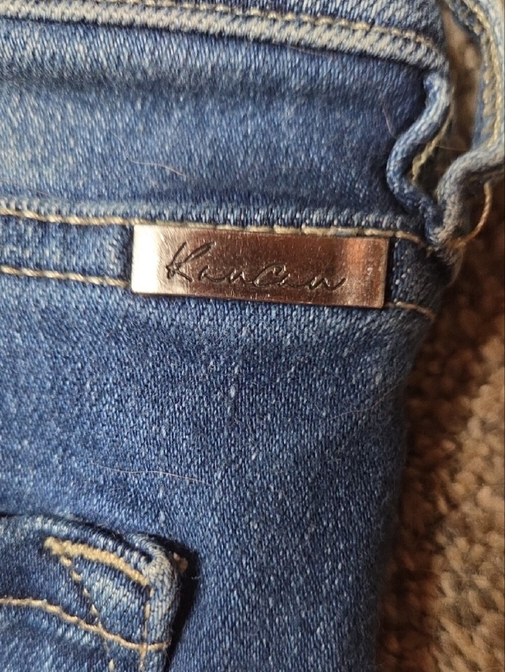 KanCan Dark Blue Distressed Flare Jeans - Picture 8 of 11